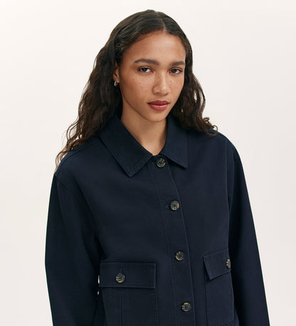 Kelsie Navy Canvas Jacket