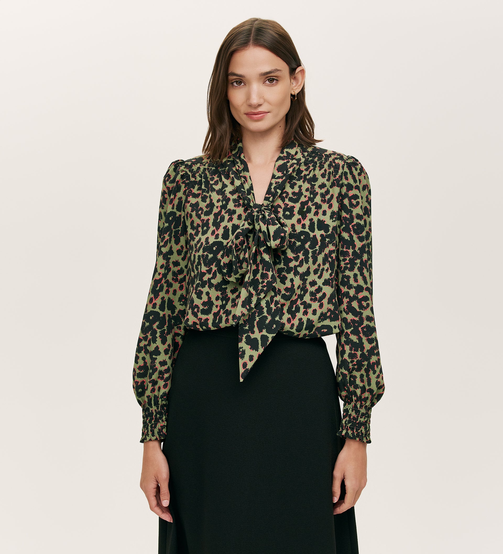 Blouse zonder sluiting met ruches-mouwen, korte mouwen blouse, elegant shoppen