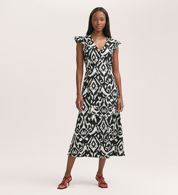 Black Midi Dresses | Long-Sleeve, Jersey & Floral  Finery London