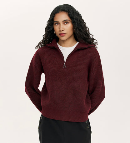 Maddy Burgundy Knitted Jumper