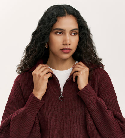 Maddy Burgundy Knitted Jumper