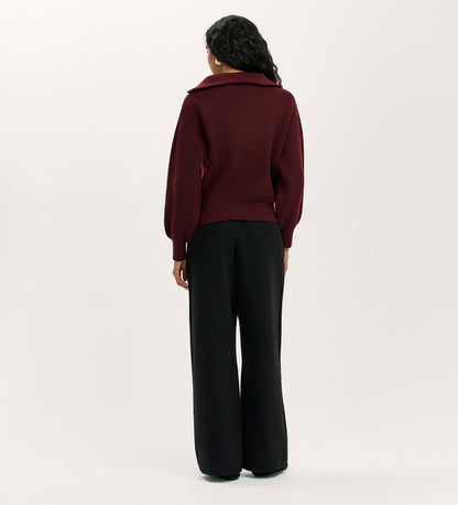 Maddy Burgundy Knitted Jumper