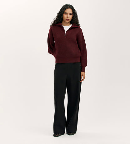 Maddy Burgundy Knitted Jumper