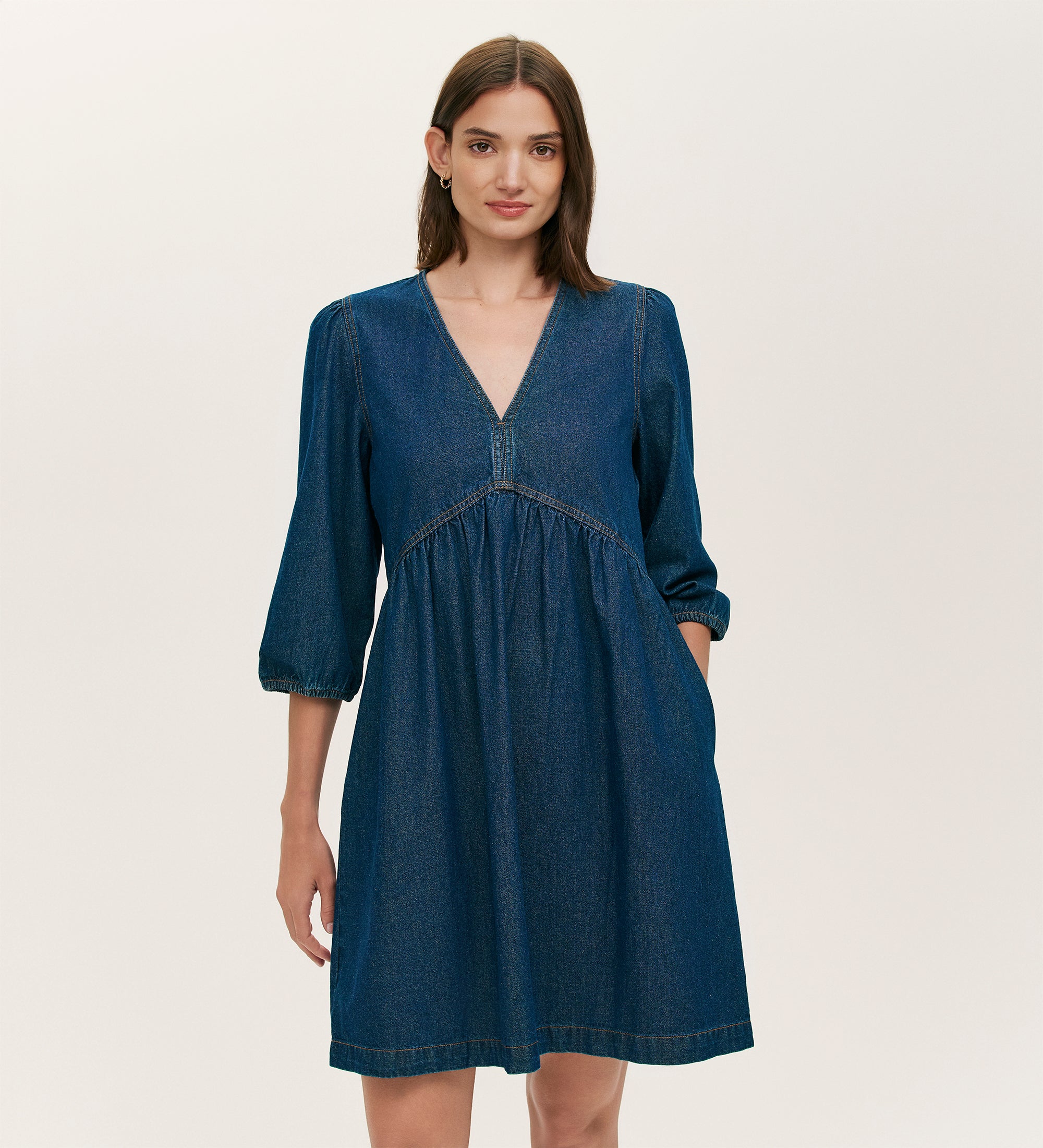 Marilyn Indigo Denim Short Dress – Finery London