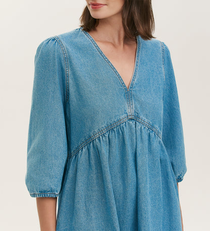 Marilyn Light Blue Denim Short Dress Finery London Marilyn Light Blue Denim Short Dress Finery London