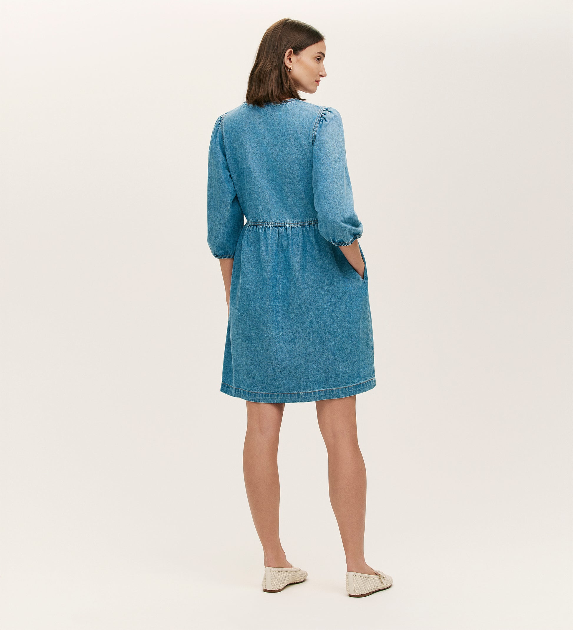 Marilyn Light Blue Denim Short Dress Finery London Marilyn Light Blue Denim Short Dress Finery London