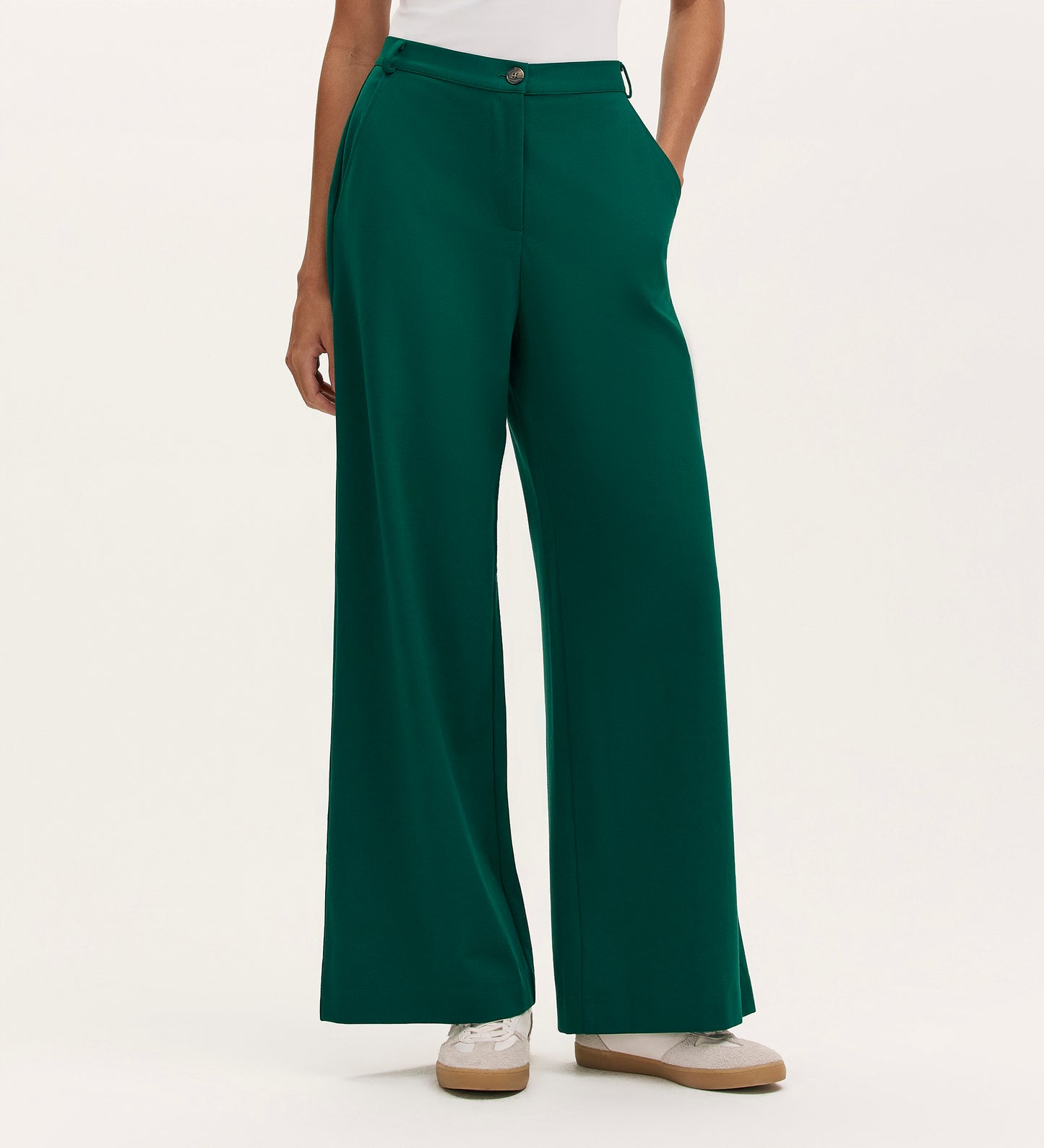 Marissa Bottle Green Wide Leg Trousers