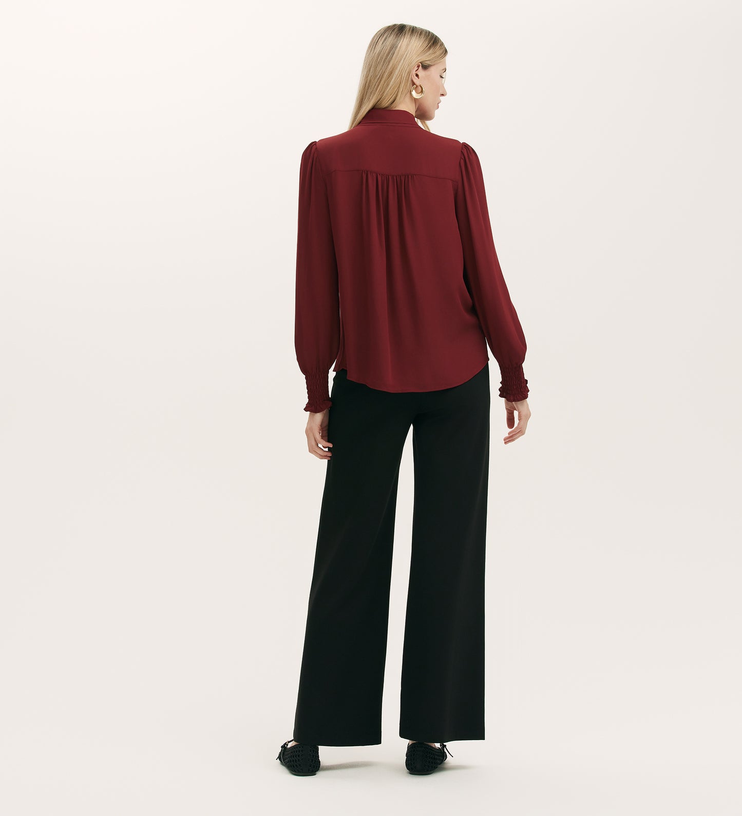 Mavis Burgundy Chiffon Blouse