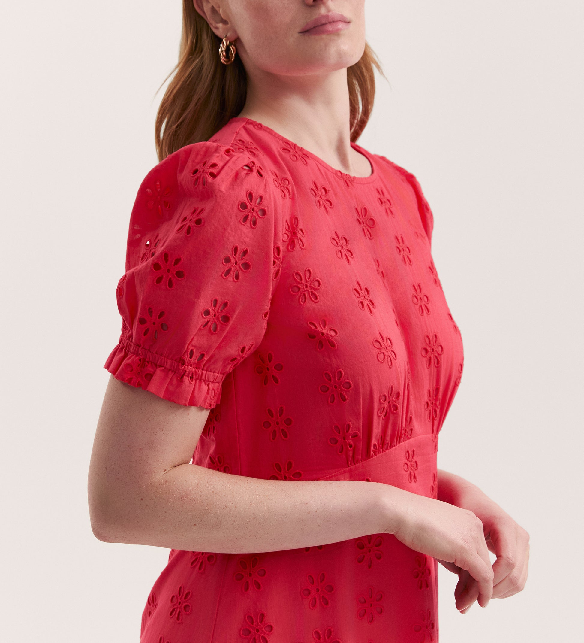 Mela Coral Cotton Midi Tea Dress Finery London Mela Coral Cotton Midi Tea Dress Finery London