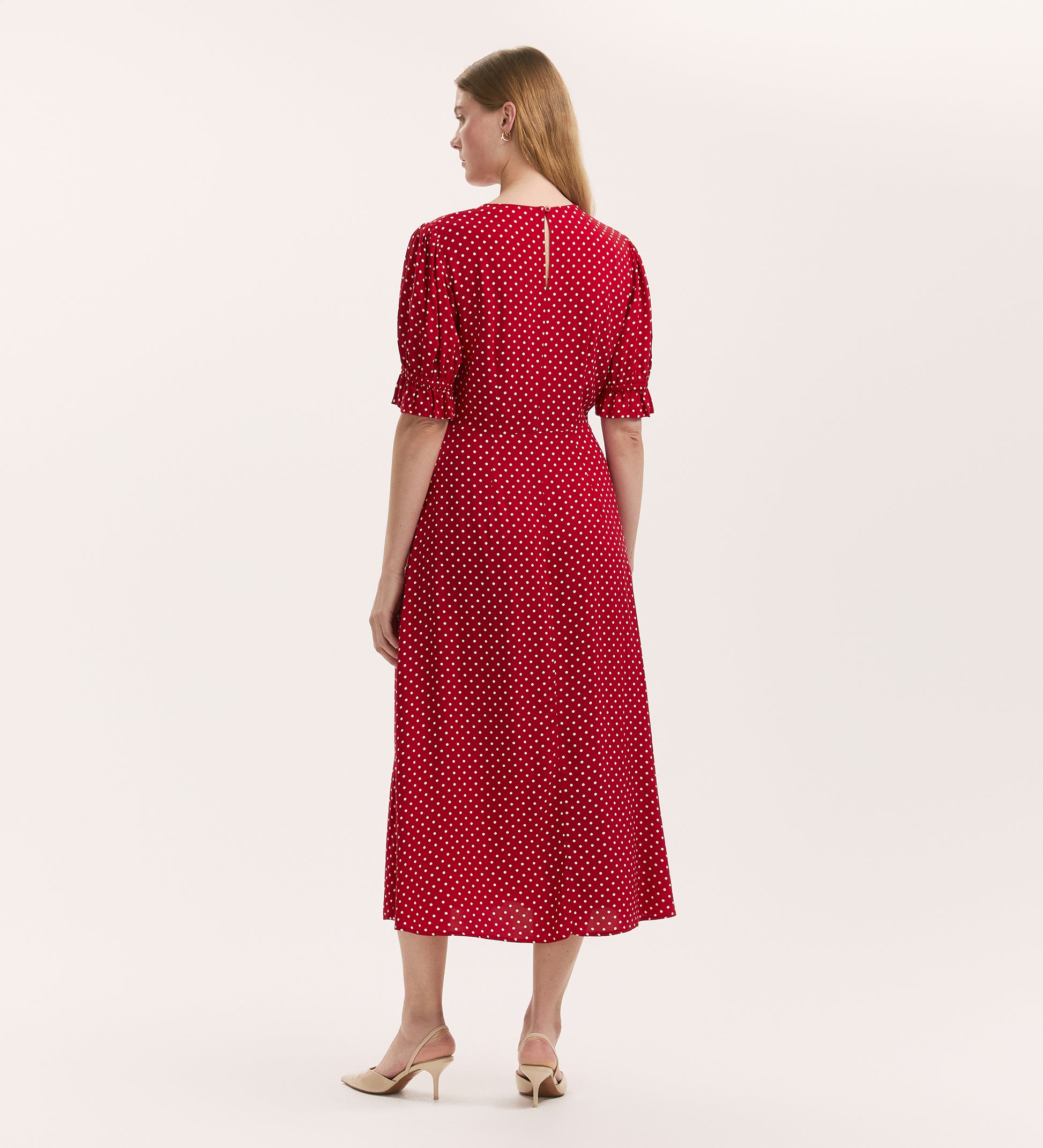 Red Polka Dot Tea Dress | Red Polka Dot Midi Dress | Finery London Red Polka Dot Tea Dress | Red Polka Dot Midi Dress | Finery London