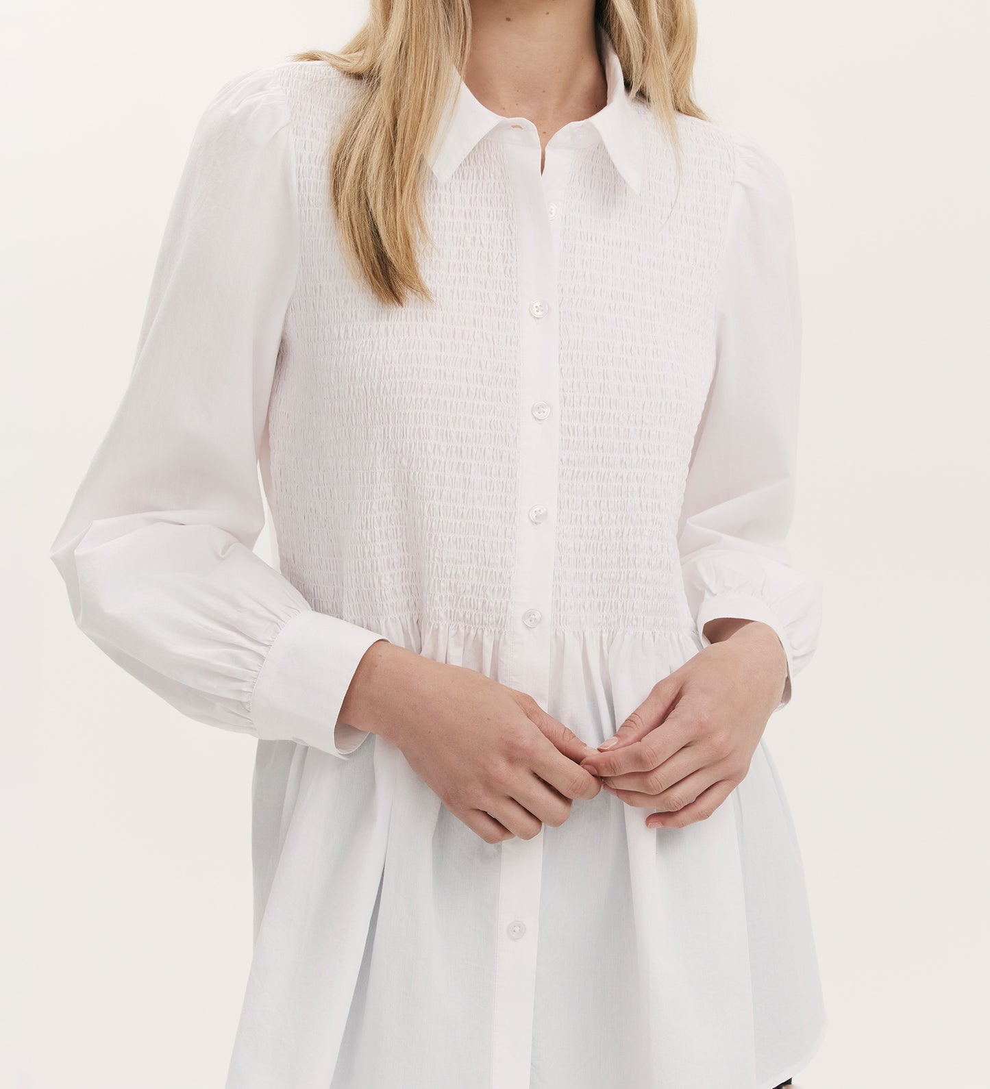 Melissa White Cotton Shirt