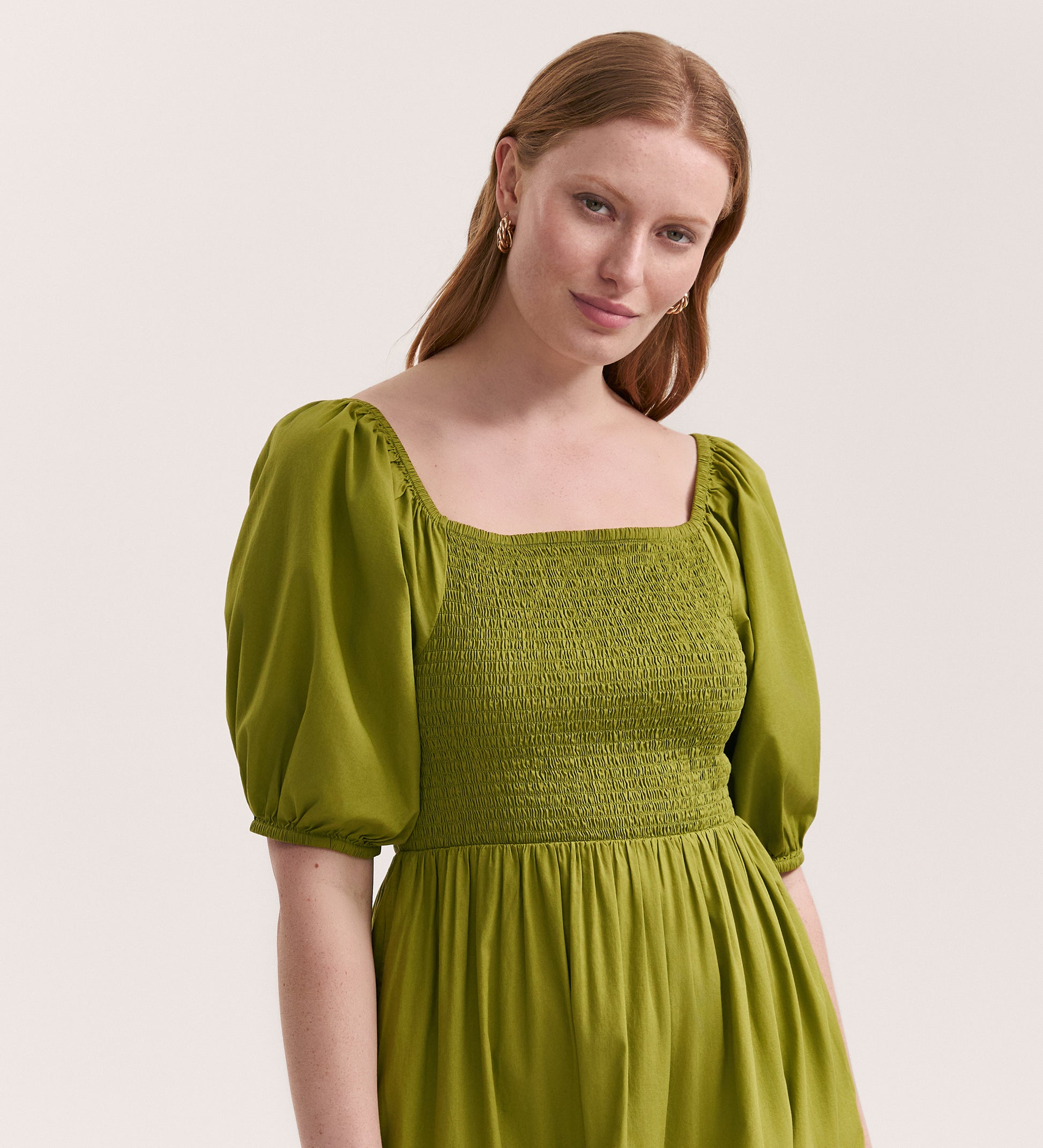 Melody Light Green Cotton Midi Tiered Dress Finery London Melody Light Green Cotton Midi Tiered Dress Finery London