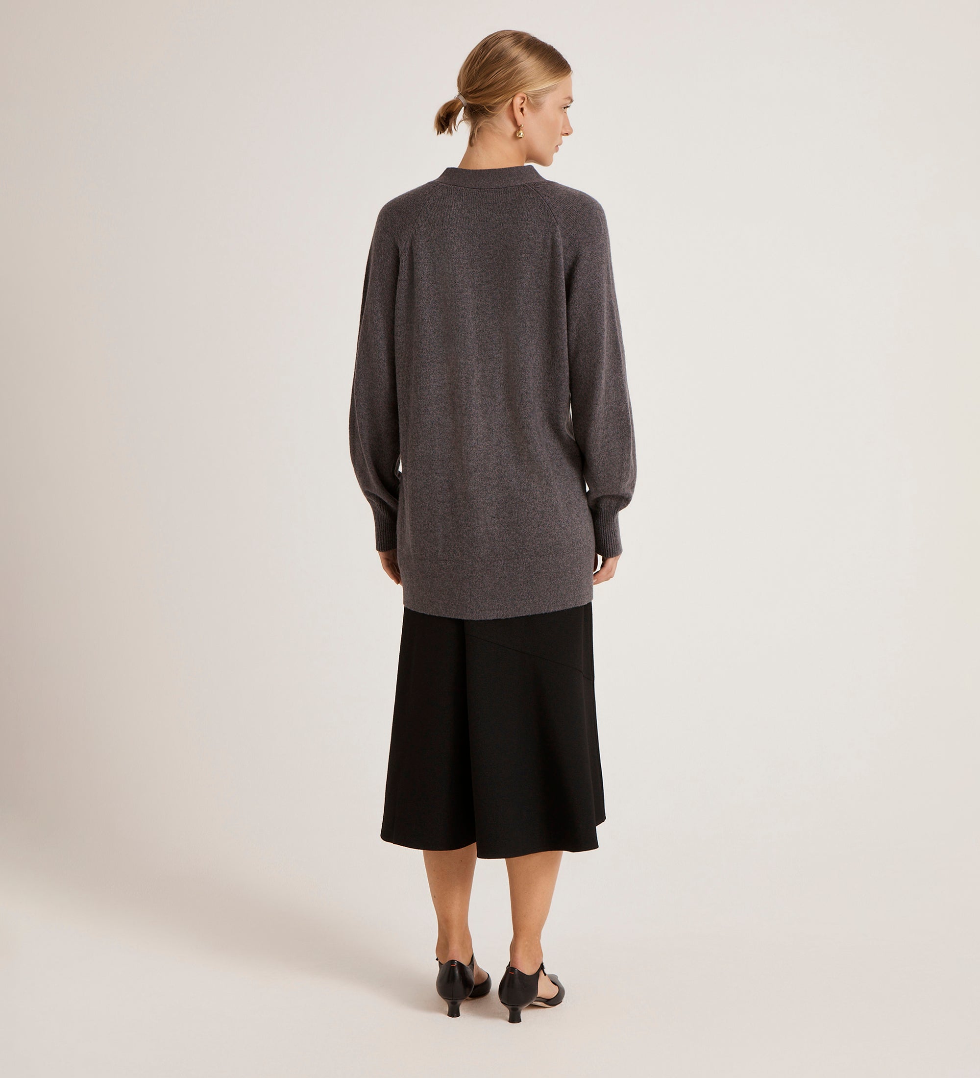 Mila Charcoal Knitted Cardigan – Finery London