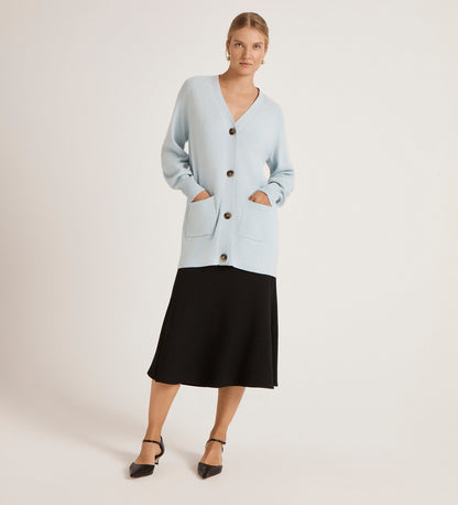 Mila Light Blue Knitted Cardigan
