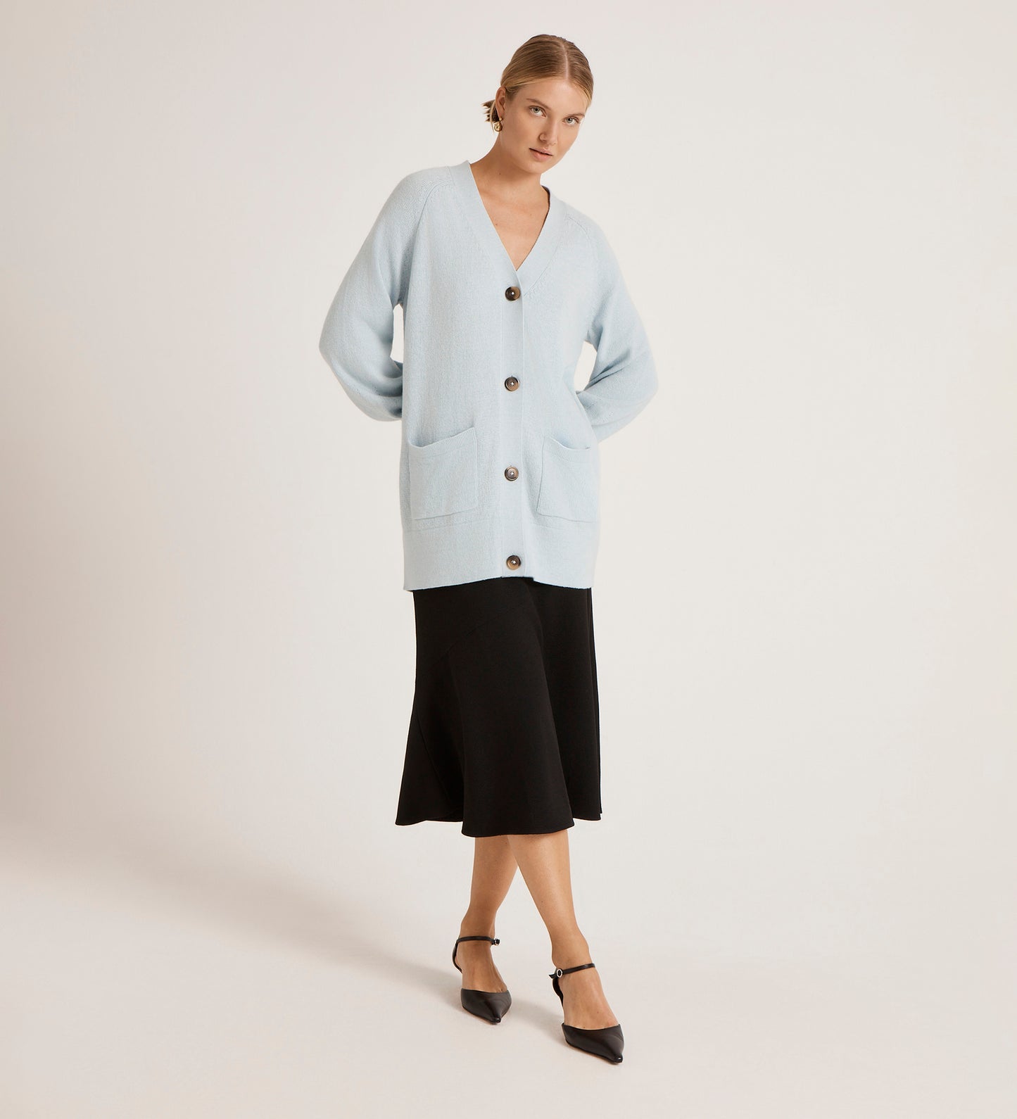 Mila Light Blue Knitted Cardigan