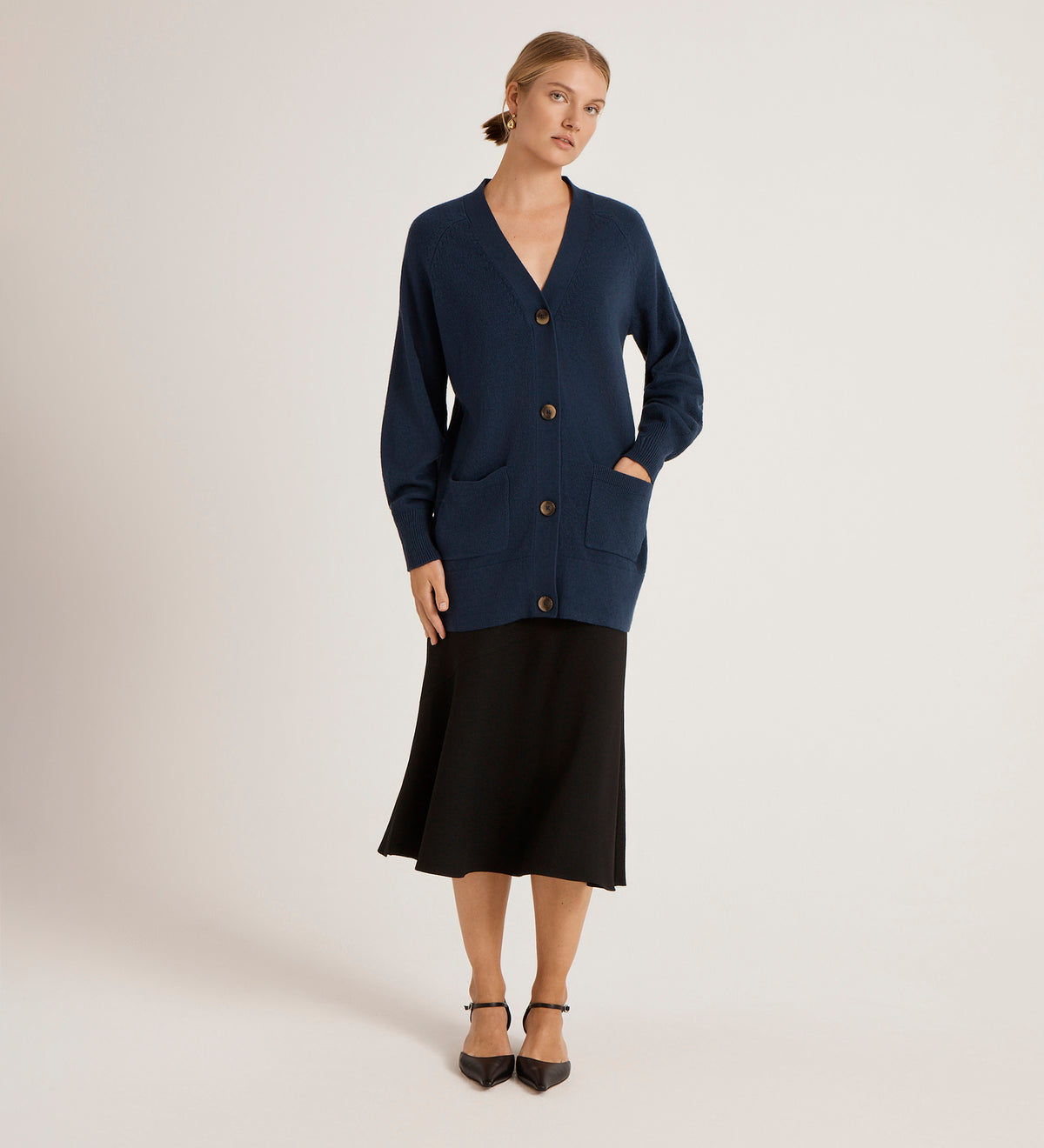Mila Navy Knitted Cardigan