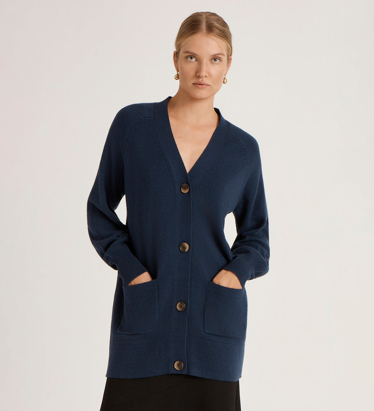 Mila Navy Knitted Cardigan
