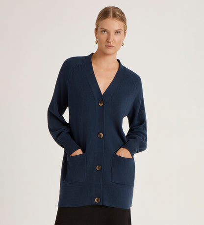 Mila Navy Knitted Cardigan