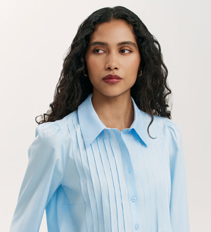 Mimi Blue Cotton Rich Shirt