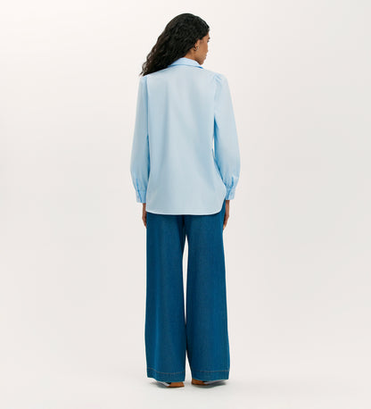 Mimi Blue Cotton Rich Shirt