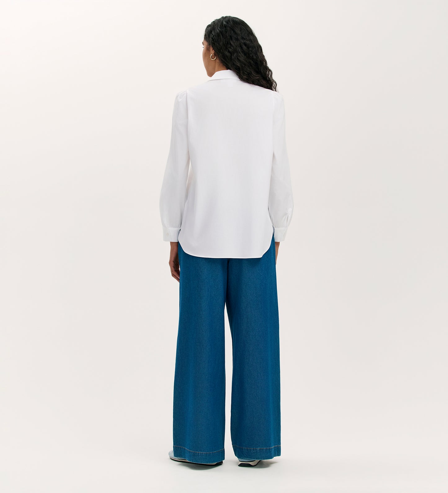 Mimi White Cotton Rich Shirt