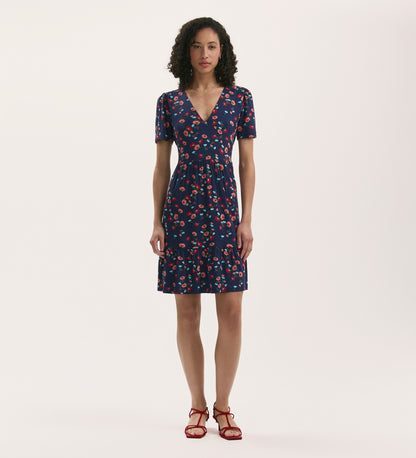 daisy jersey short tier dress Boden Women's Daisy Flippy Jersey Dress in Brown