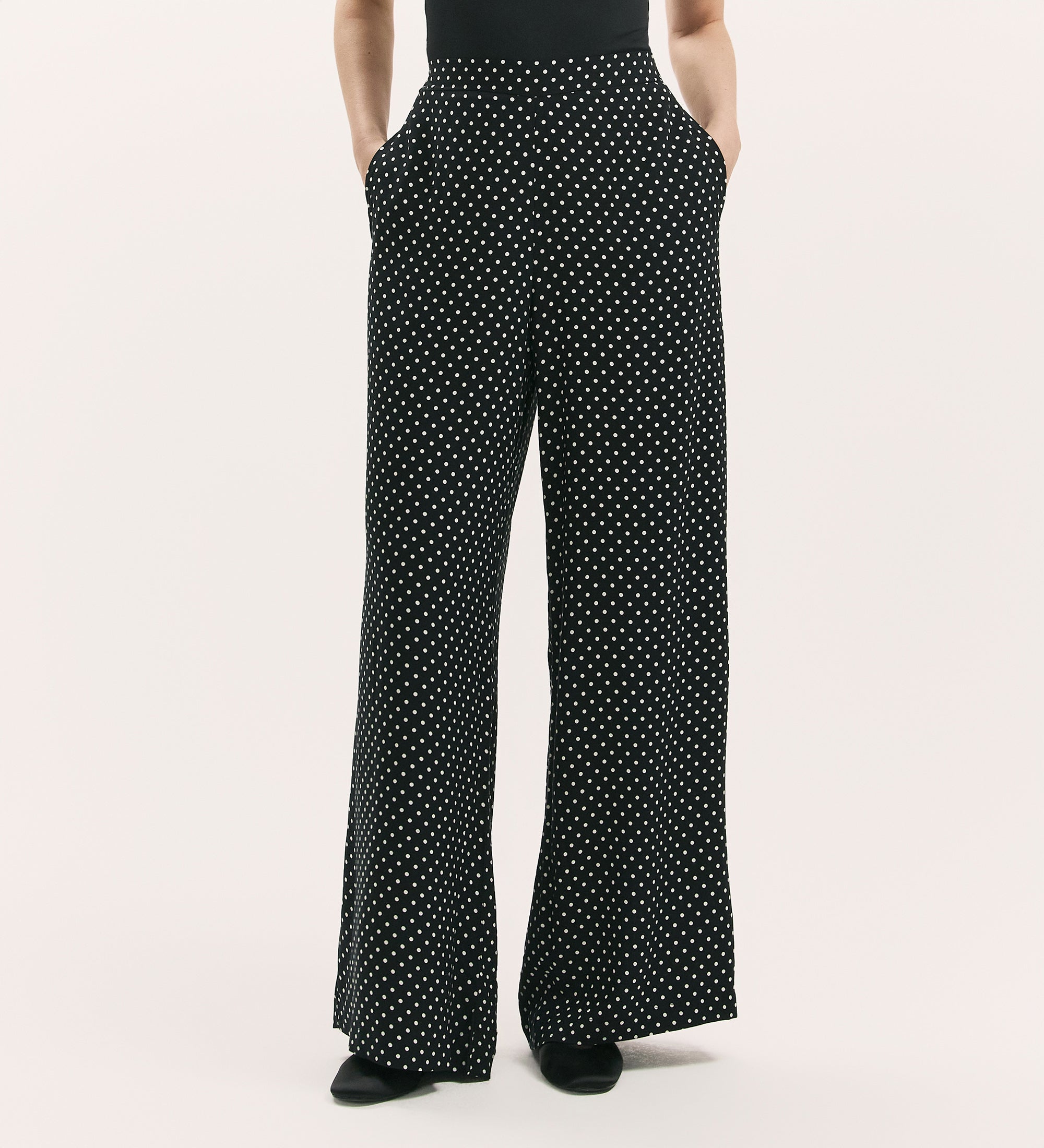 Nat Black Polka Dot Trousers – Finery London