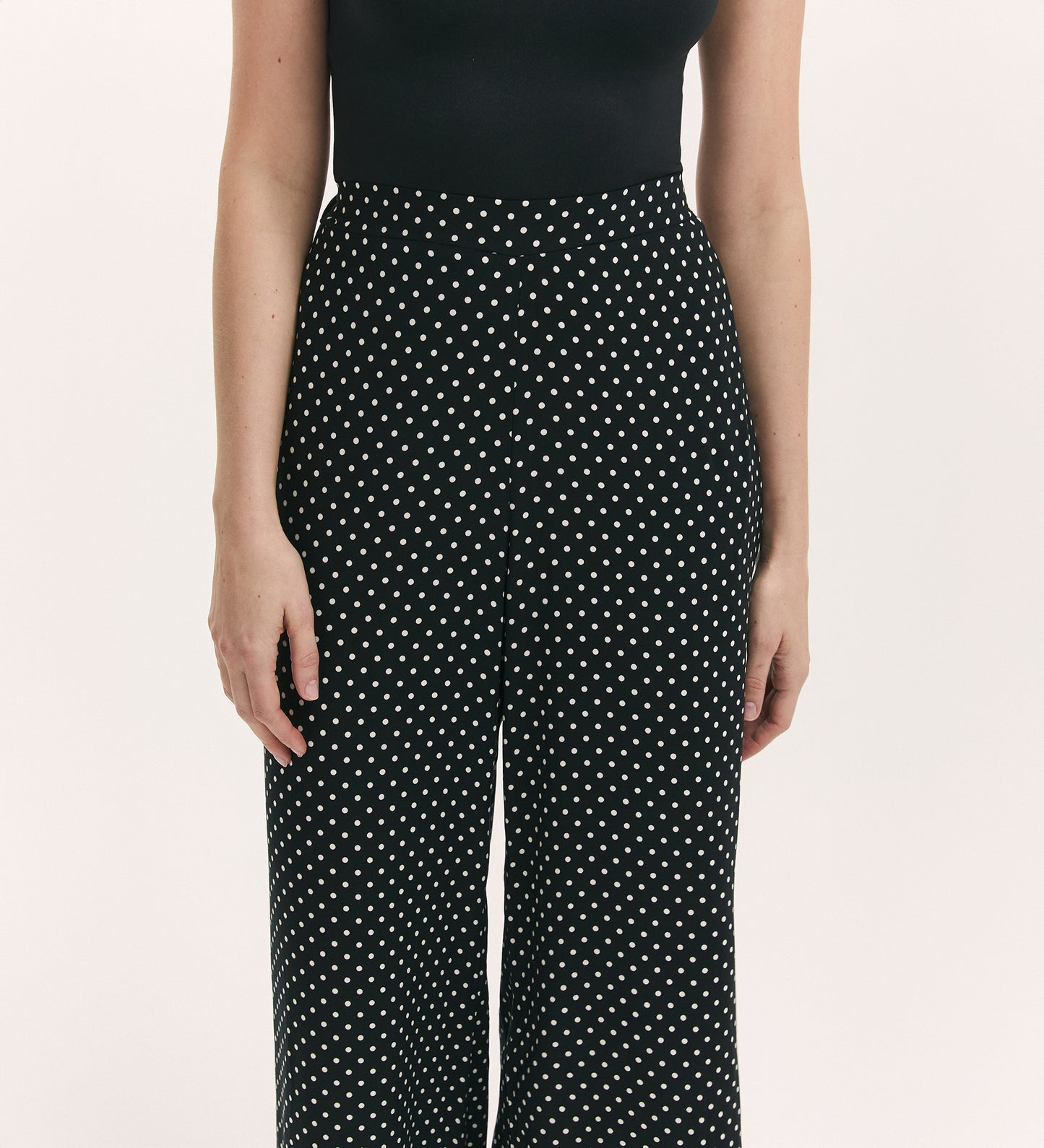 Nat Black Spot Wide Leg Trousers