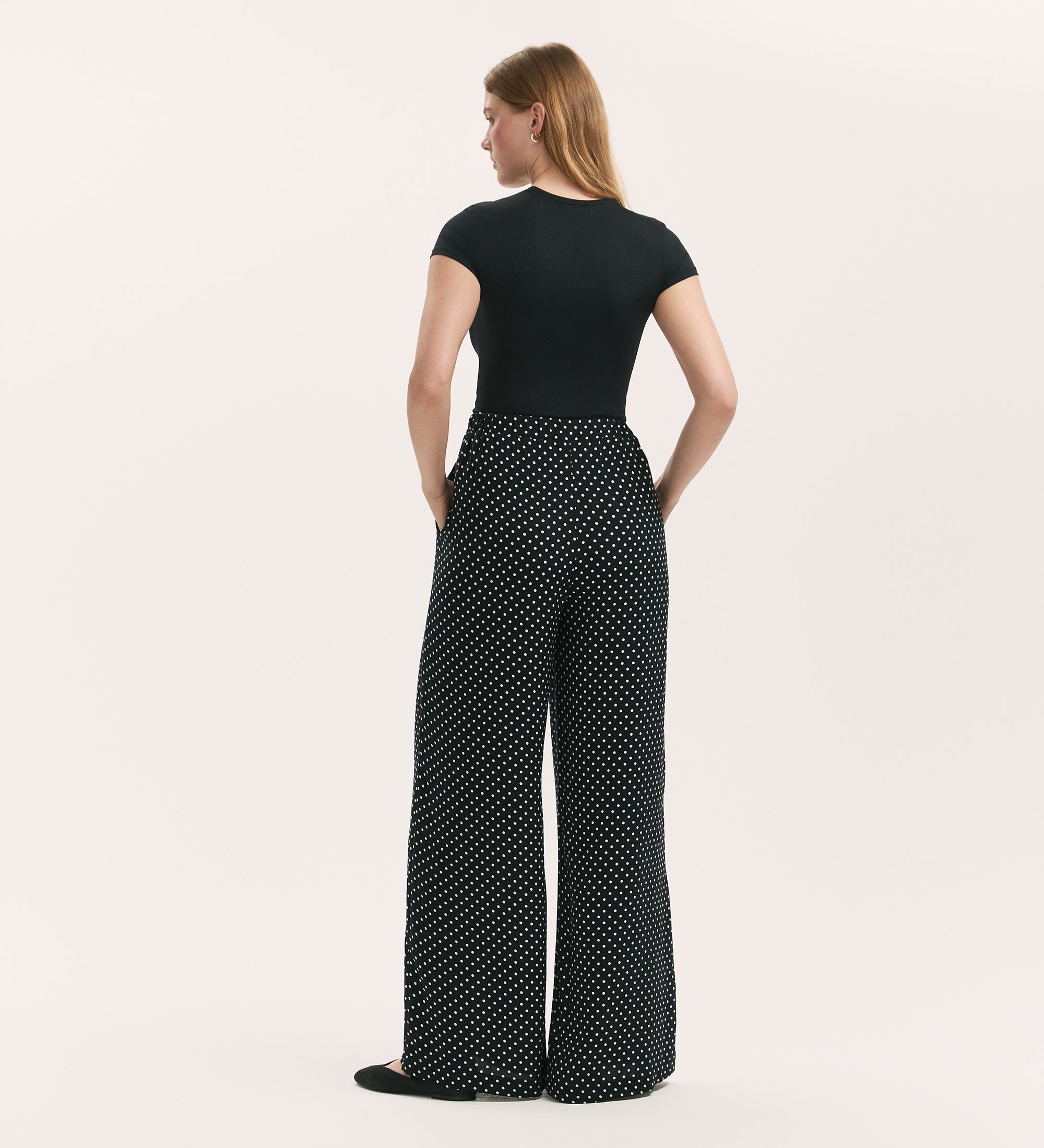 Nat Black Polka Dot Trousers – Finery London