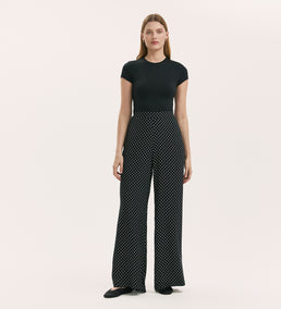 Nat Black Polka Dot Trousers – Finery London