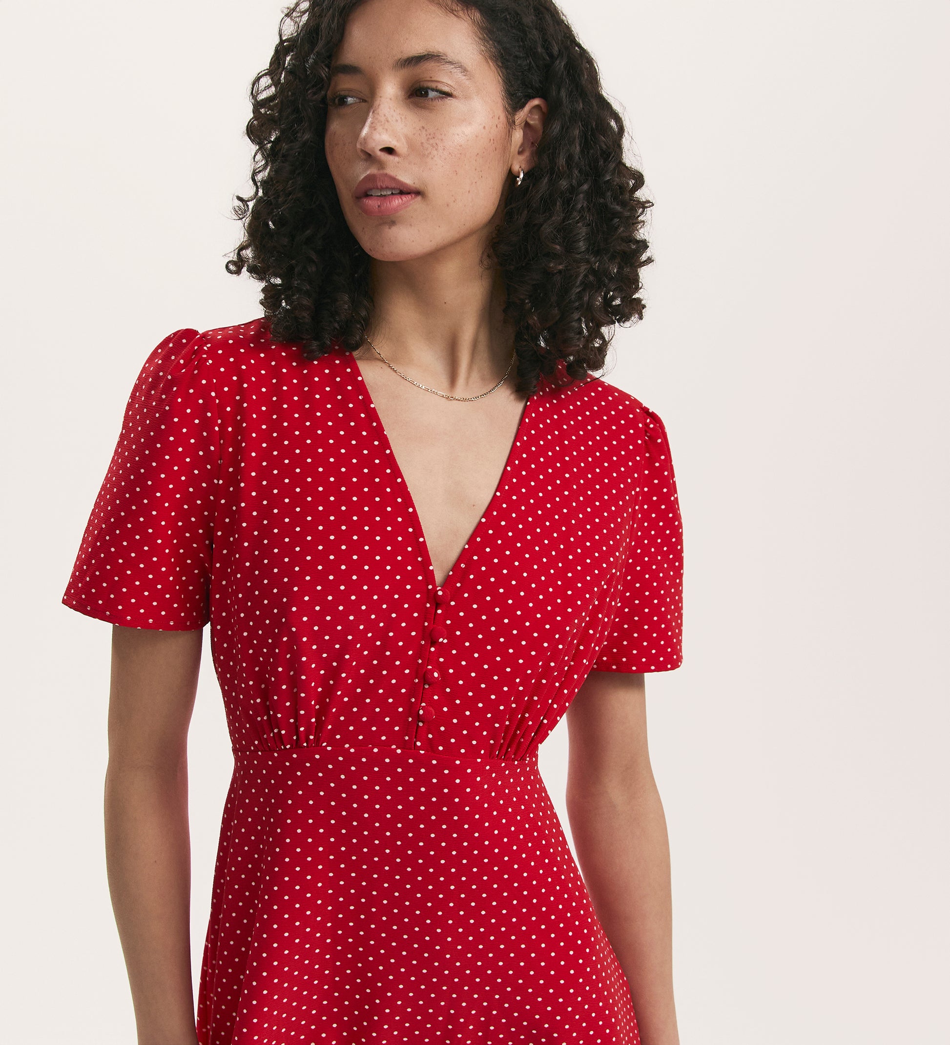 Red Polka Dot Midi Dress | Finery London Red Polka Dot Midi Dress | Finery London