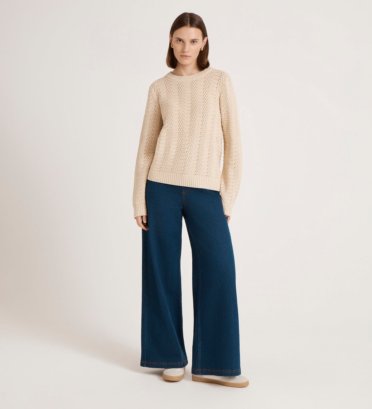 Nova Oatmeal Knitted Jumper