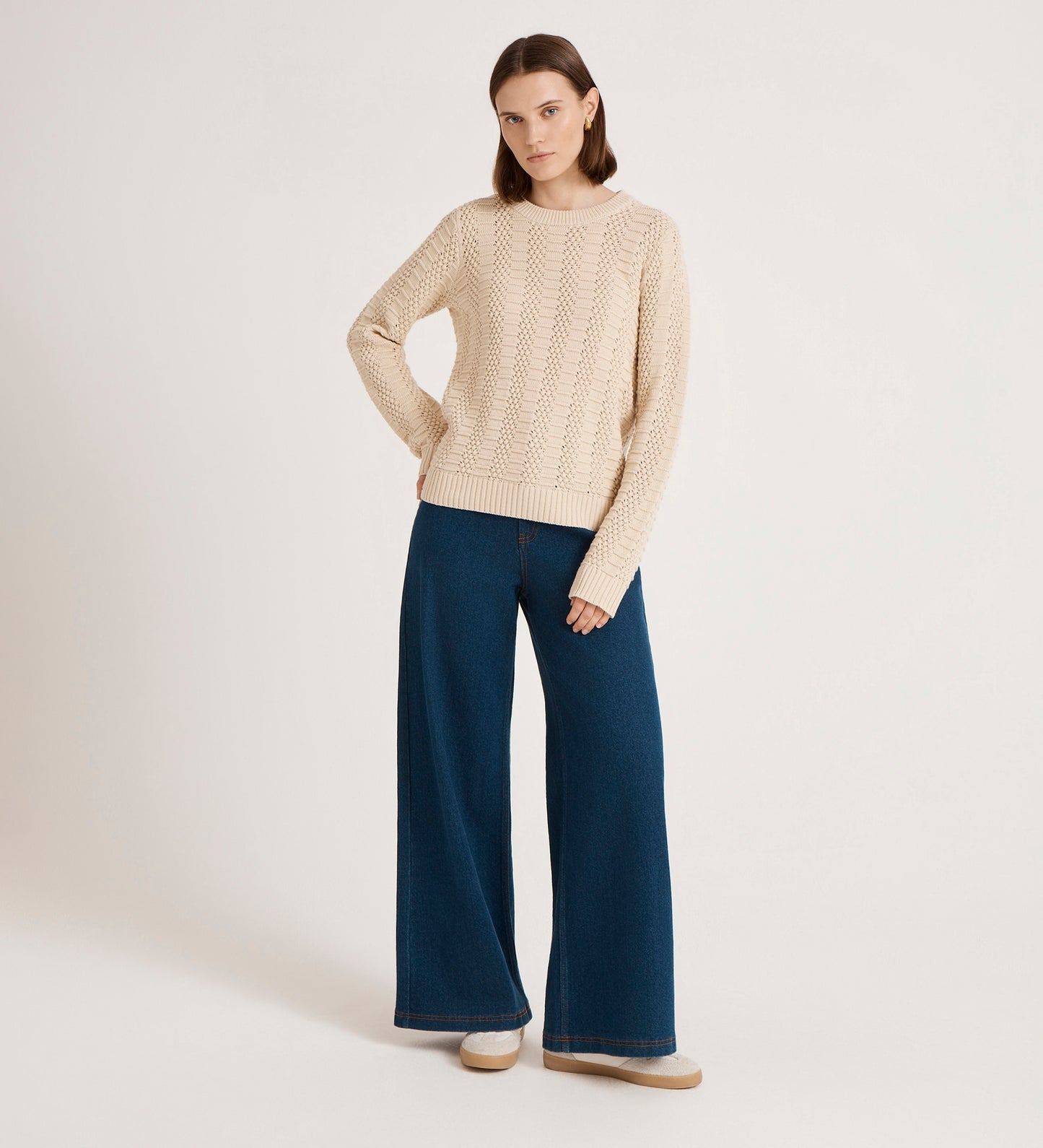 Nova Oatmeal Knitted Jumper