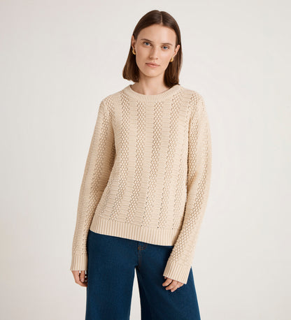 Nova Oatmeal Knitted Jumper