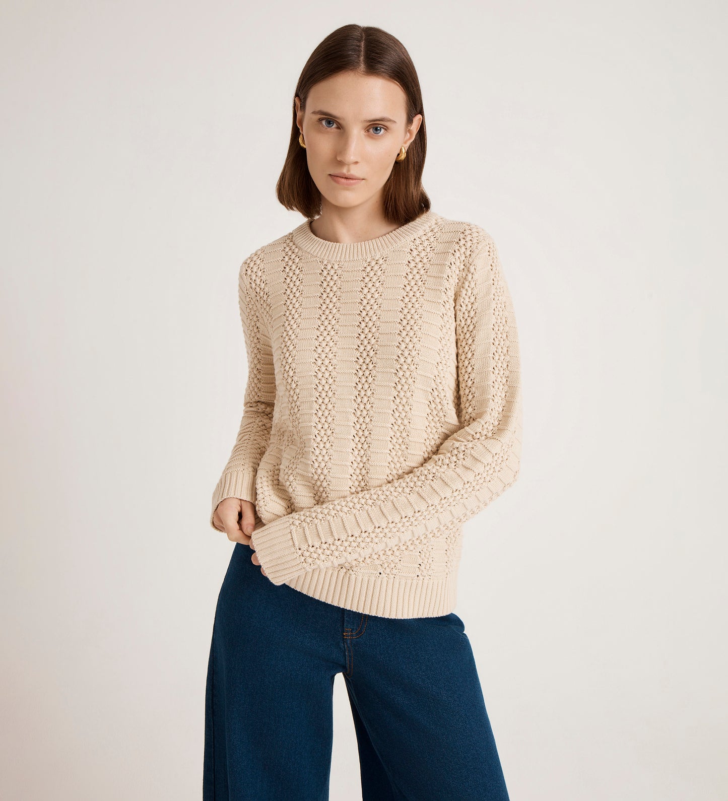 Nova Oatmeal Knitted Jumper