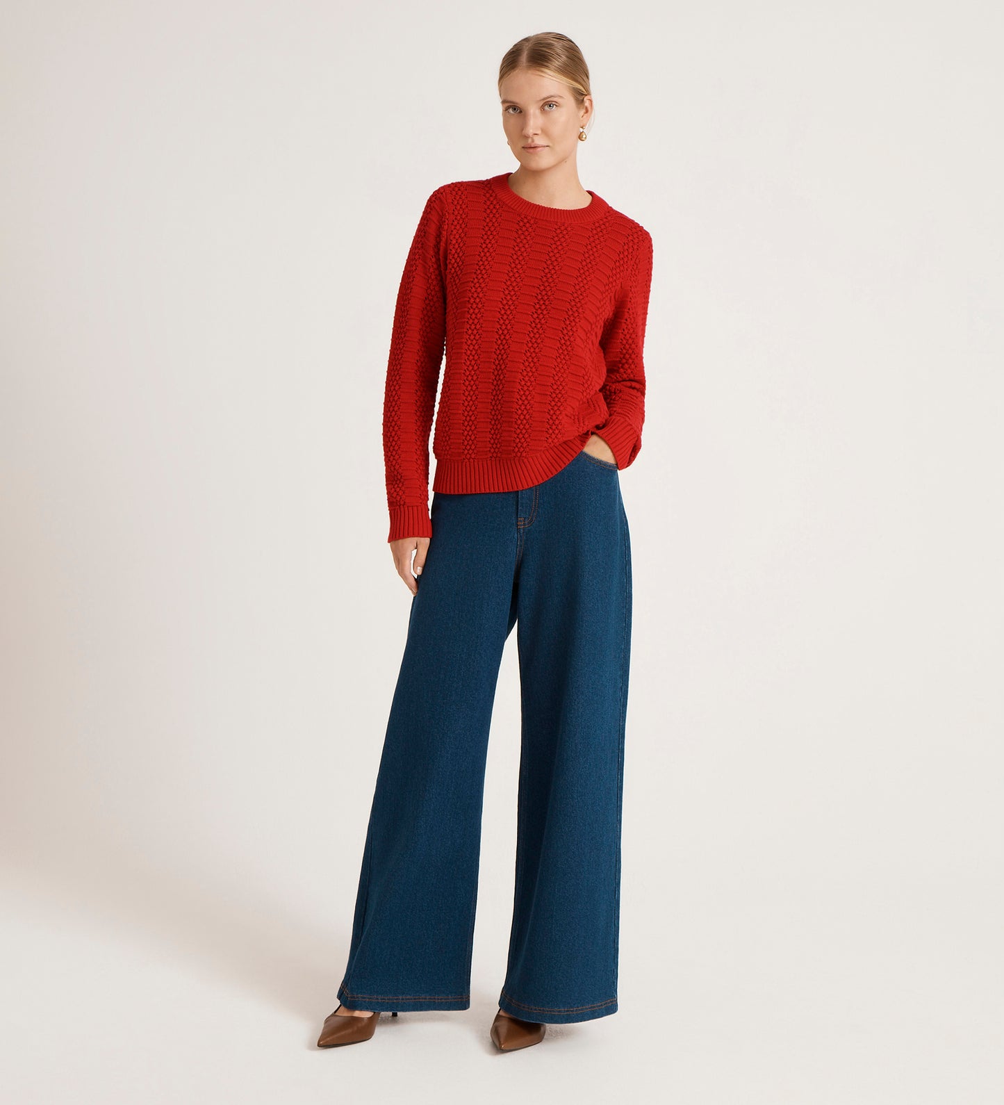 Nova Red Knitted Jumper