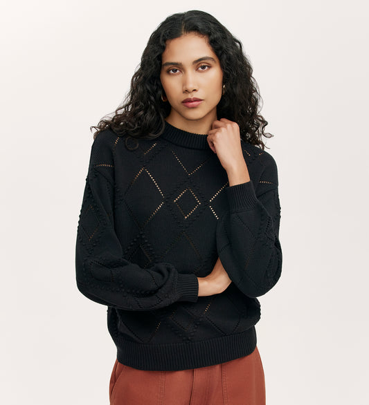 Odette Black Knitted Jumper