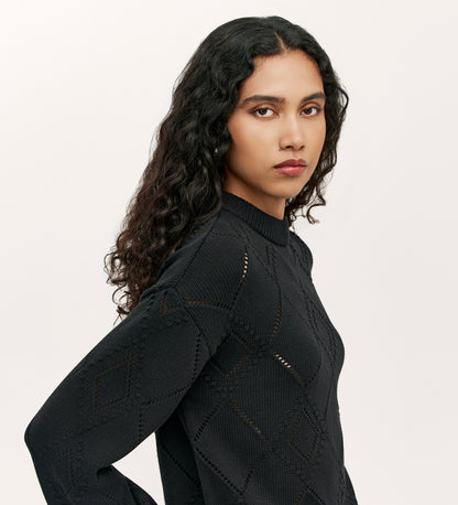 Odette Black Knitted Jumper