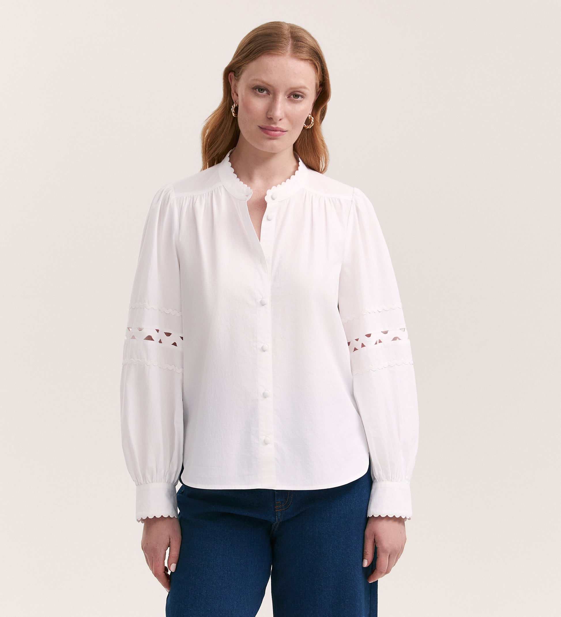 Paulie White Cotton Shirt – Finery London