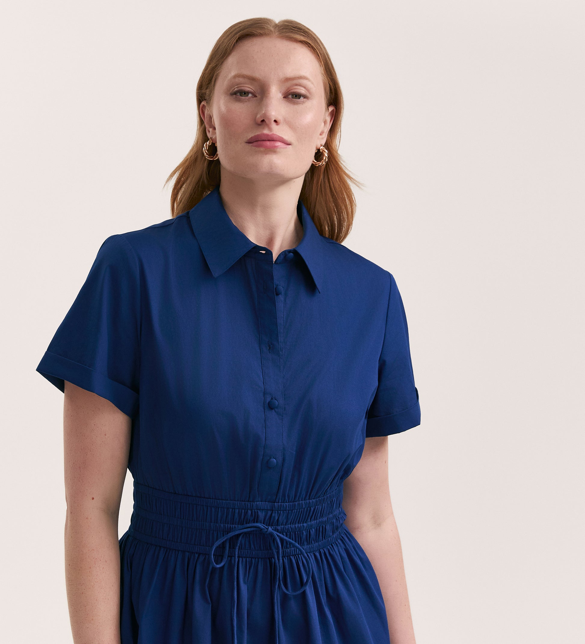 Penny Indigo Cotton Midi Shirt Dress Finery London Penny Indigo Cotton Midi Shirt Dress Finery London