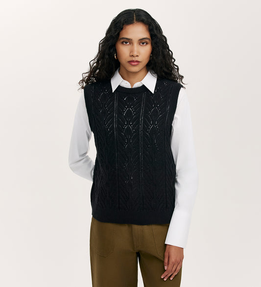 Prim Black Knitted Vest