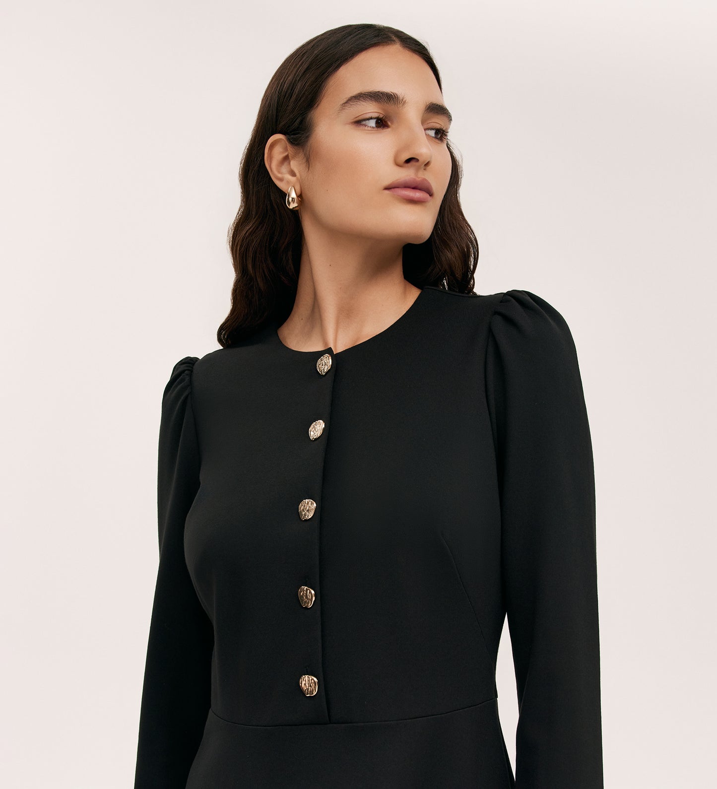 Rae Black Ponte Jersey Short Dress