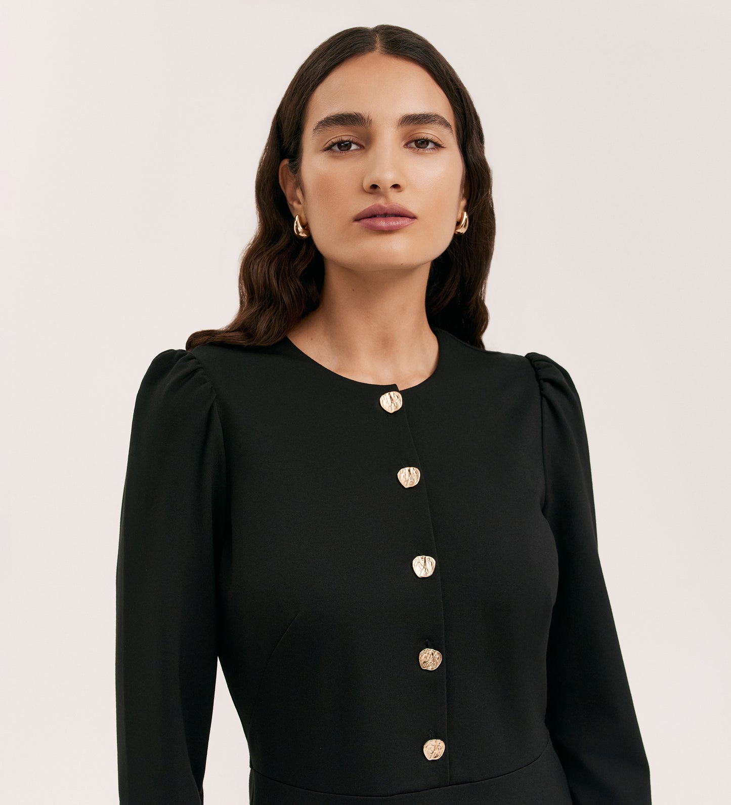 Rae Black Ponte Jersey Short Dress