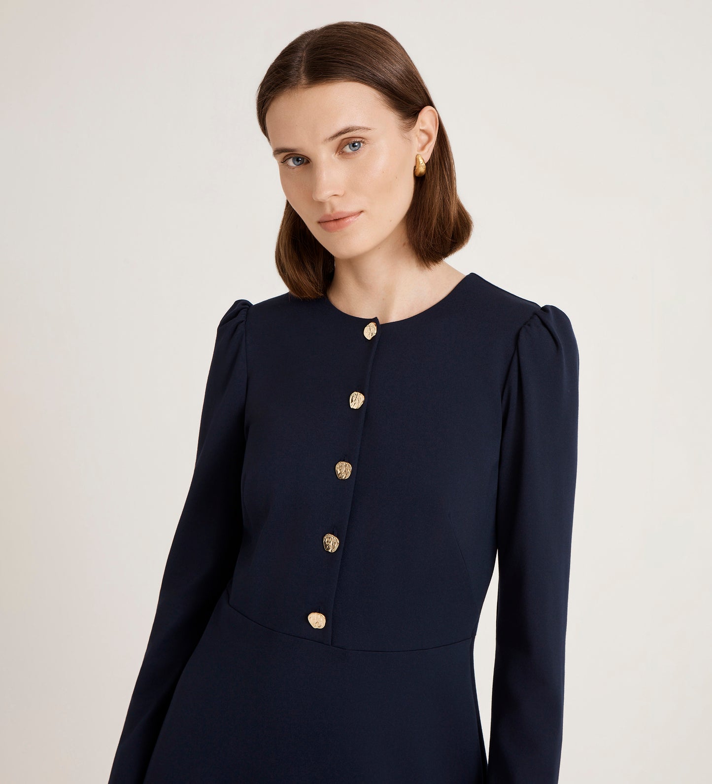 Rae Navy Ponte Jersey Short Dress