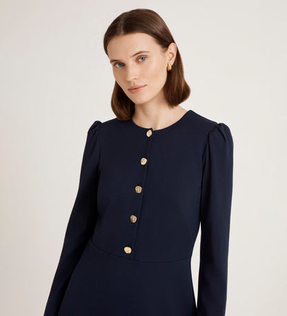 Rae Navy Ponte Jersey Short Dress