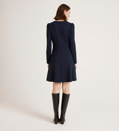 Rae Navy Ponte Jersey Short Dress