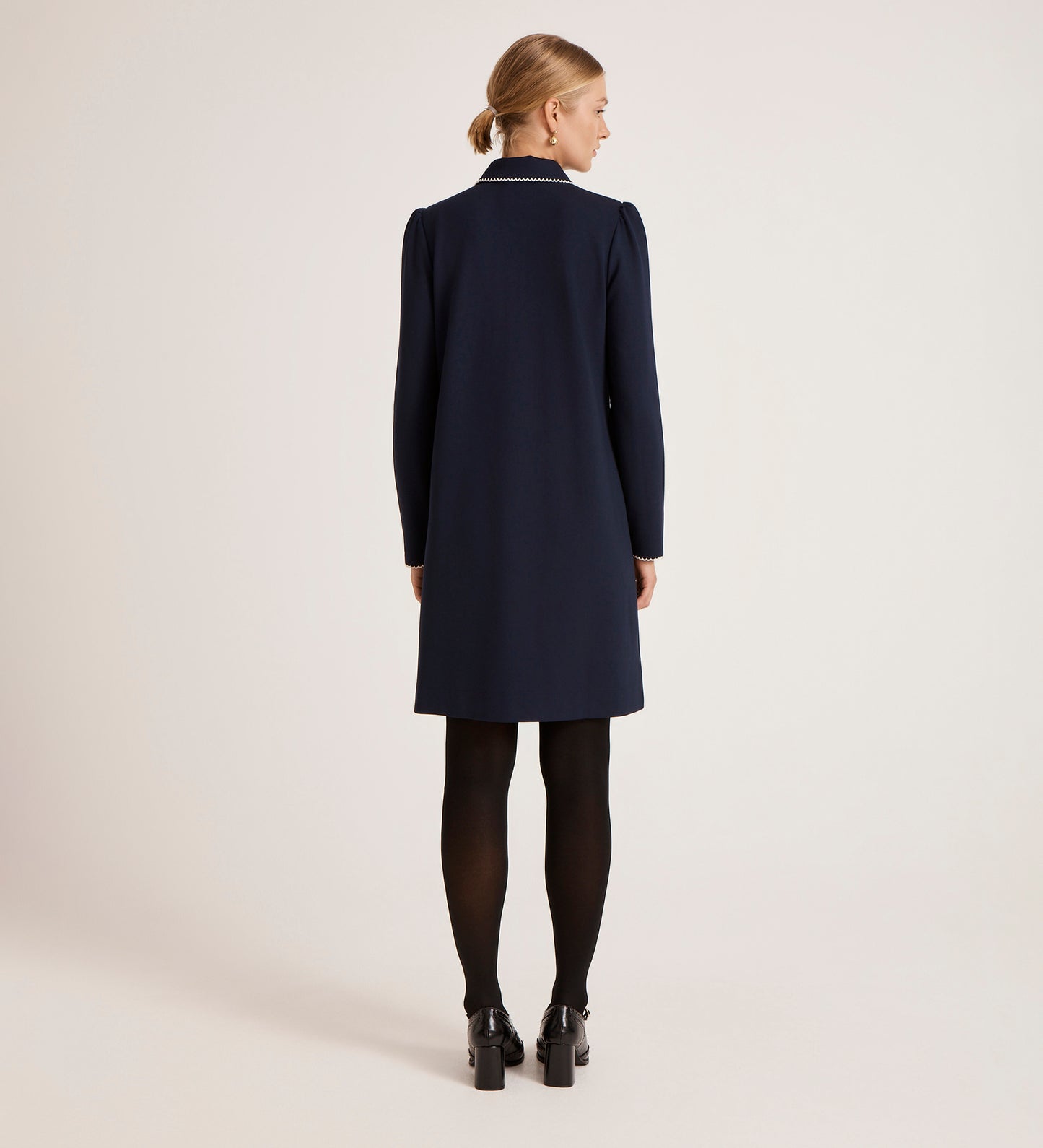 Ronnie Navy Ponte Jersey Mini Dress