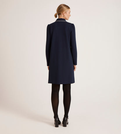 Ronnie Navy Ponte Jersey Mini Dress