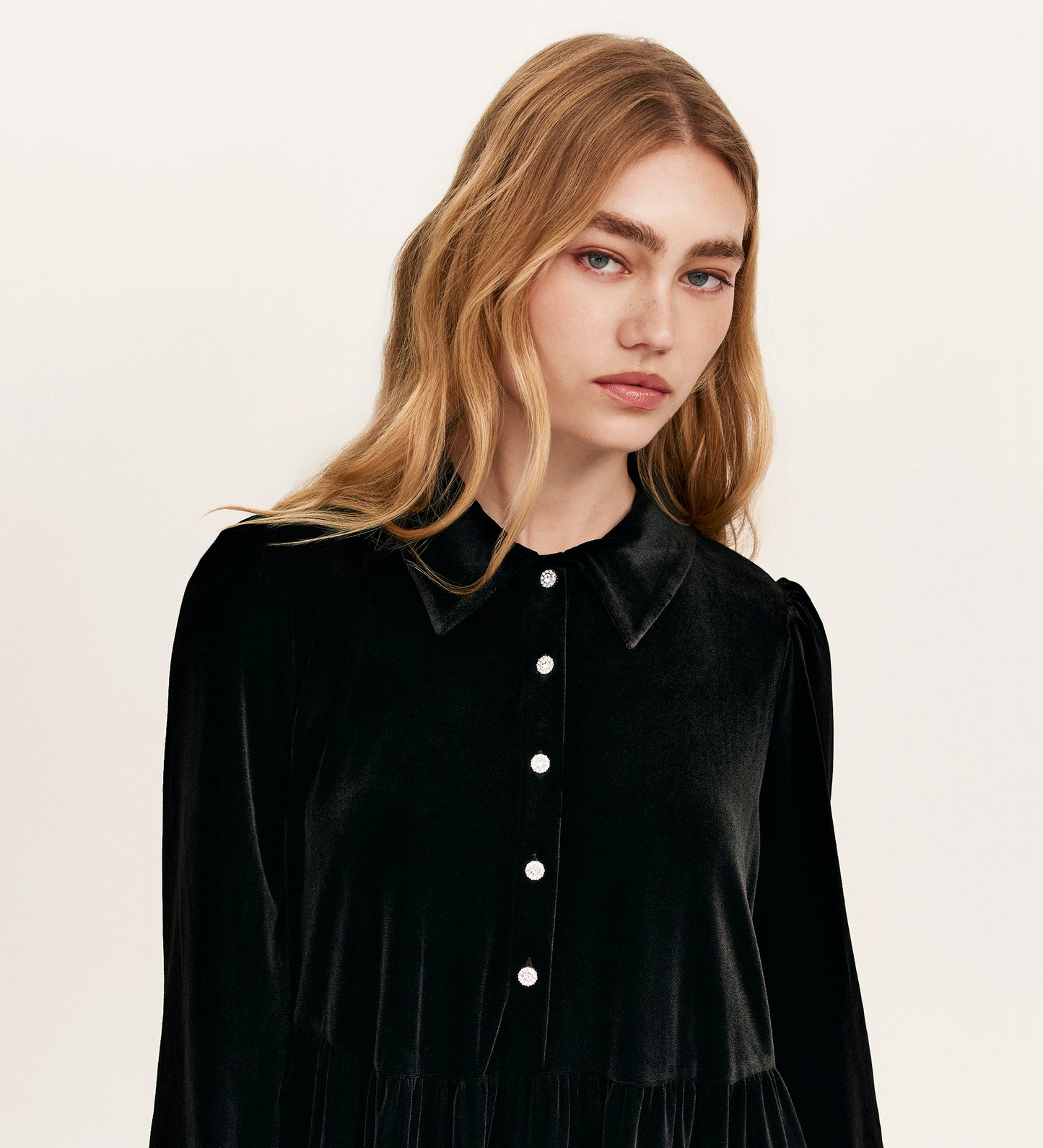 Rosanna Black Velvet Short Dress