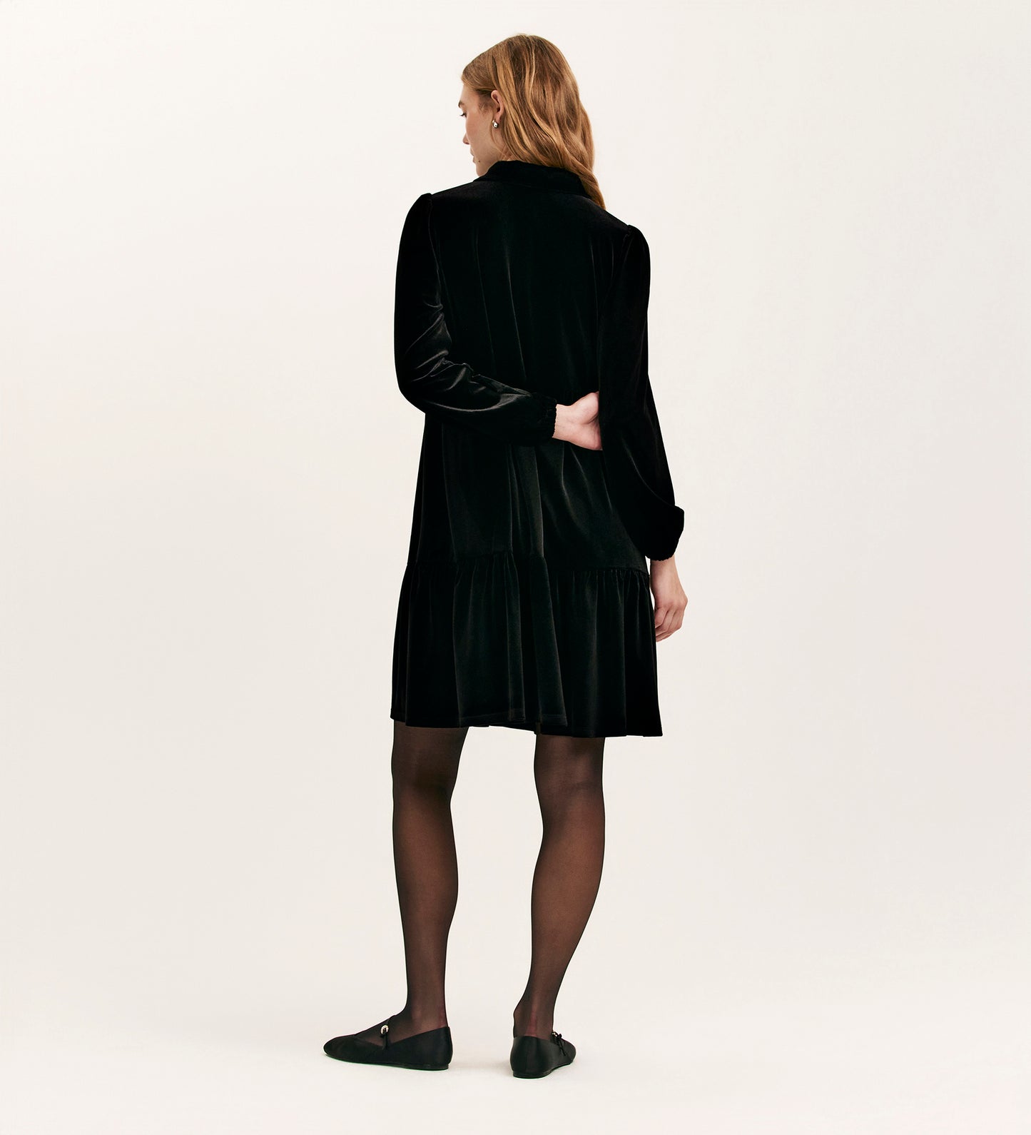 Rosanna Black Velvet Short Dress